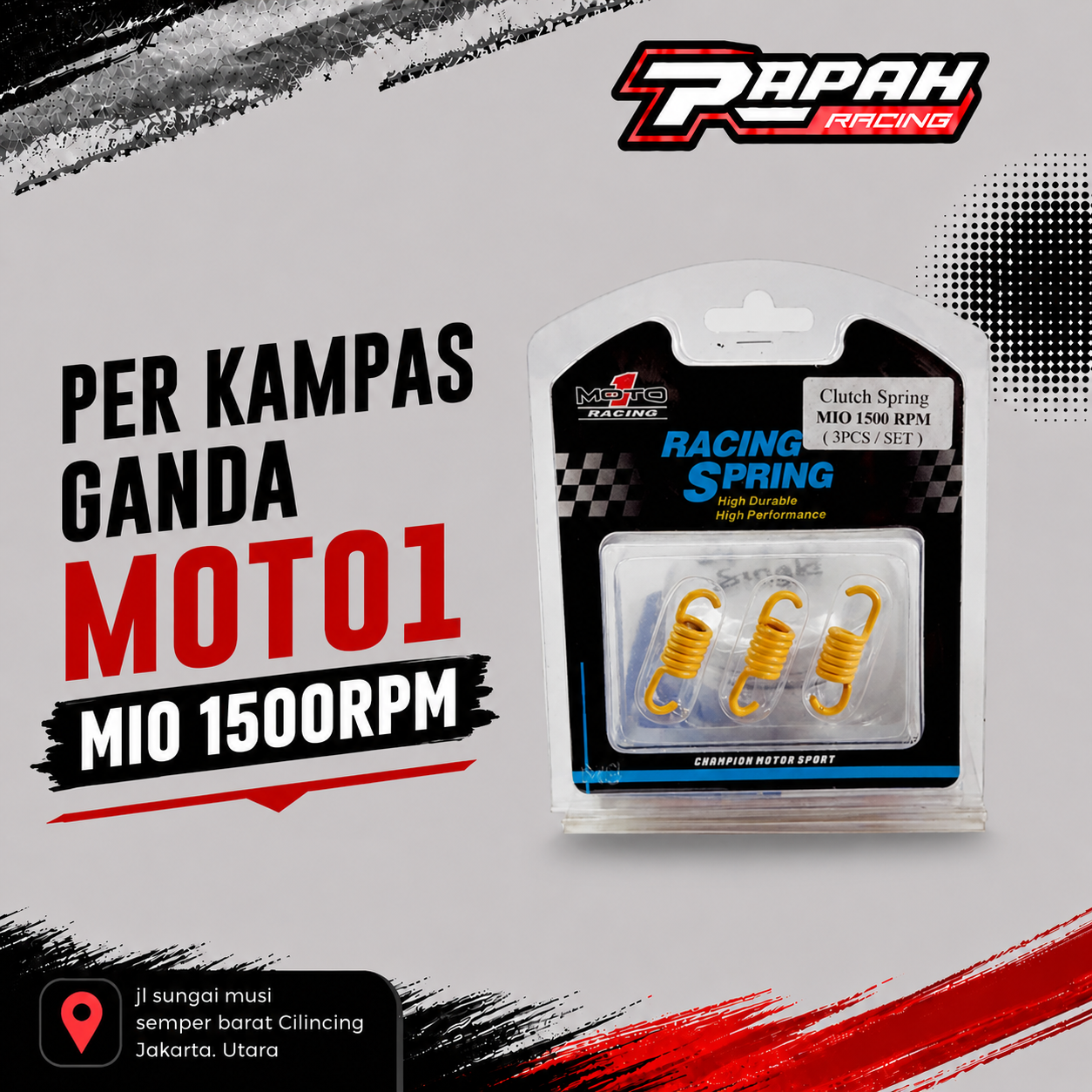 PER KAMPAS GANDA MOTO1 MIO 1500RPM