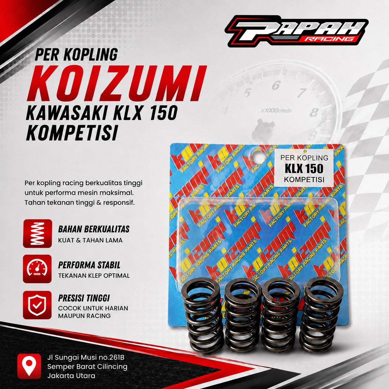 PER KOPLING KOIZUMI KAWASAKI KLX 150 KOMPETISI