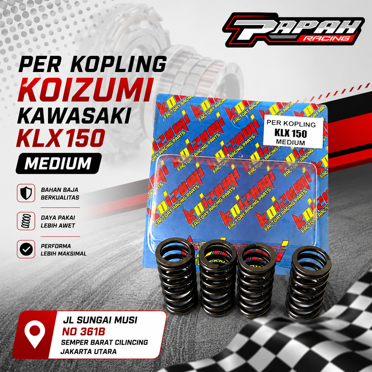 PER KOPLING KOIZUMI KAWASAKI KLX150 MEDIUM