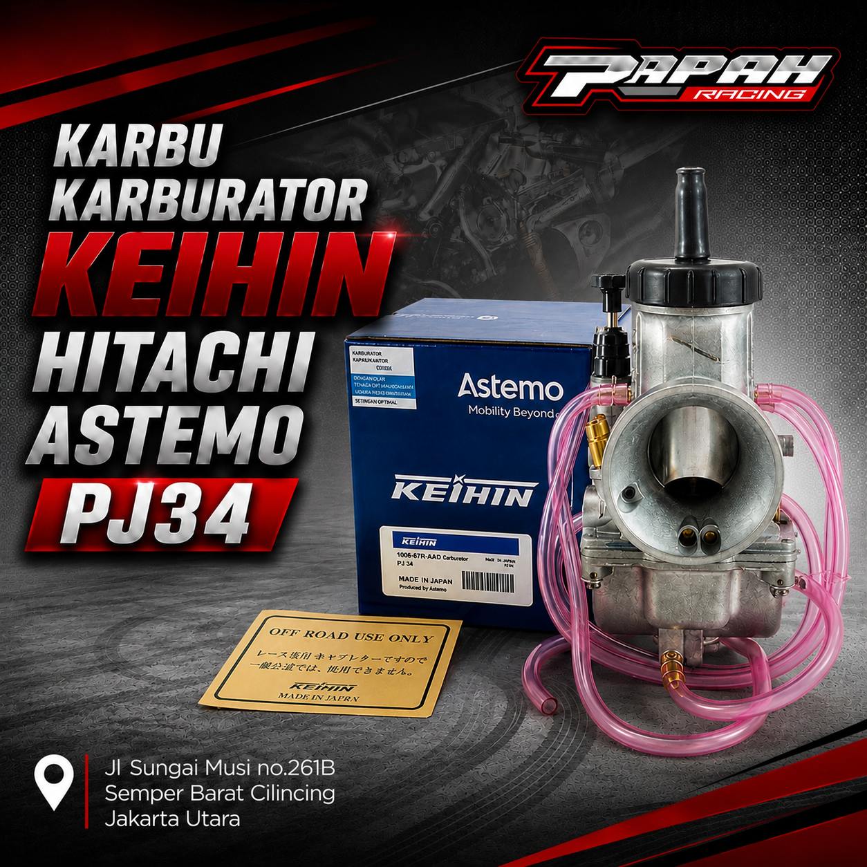 KARBU KARBURATOR KEIHIN HITACHI ASTEMO PJ34 PJ 34