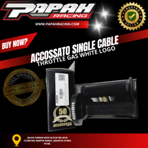 ACCOSSATO SINGLE CABLE THROTTLE GAS WHITE LOGO