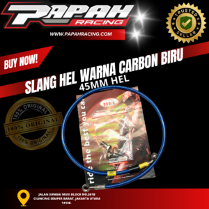SELANG SLANG HEL WARNA CARBON BIRU 45MM HEL