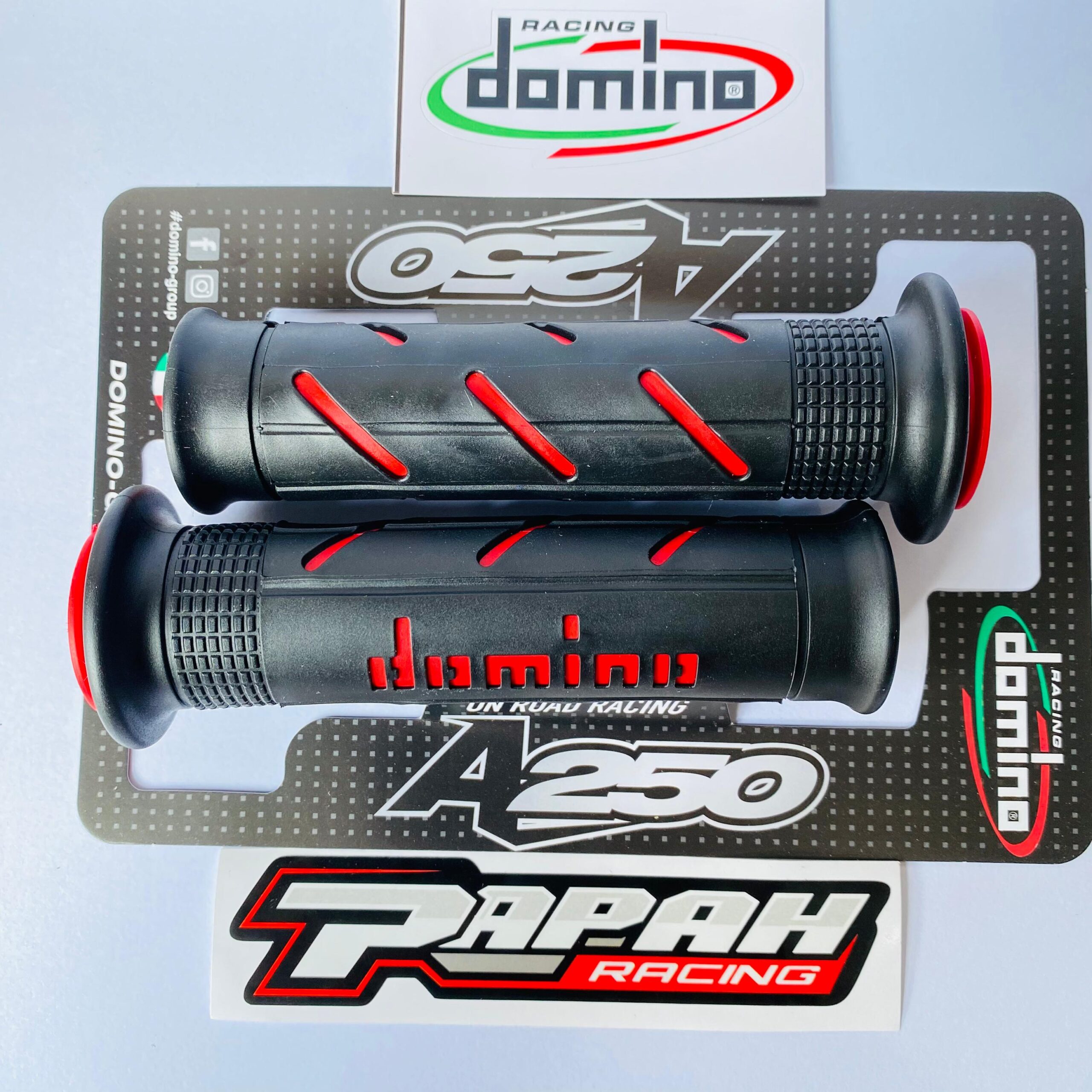 HANDGRIP GRIP DOMINO SUPER SOFT GRIP BLACK RED - Gambar 2