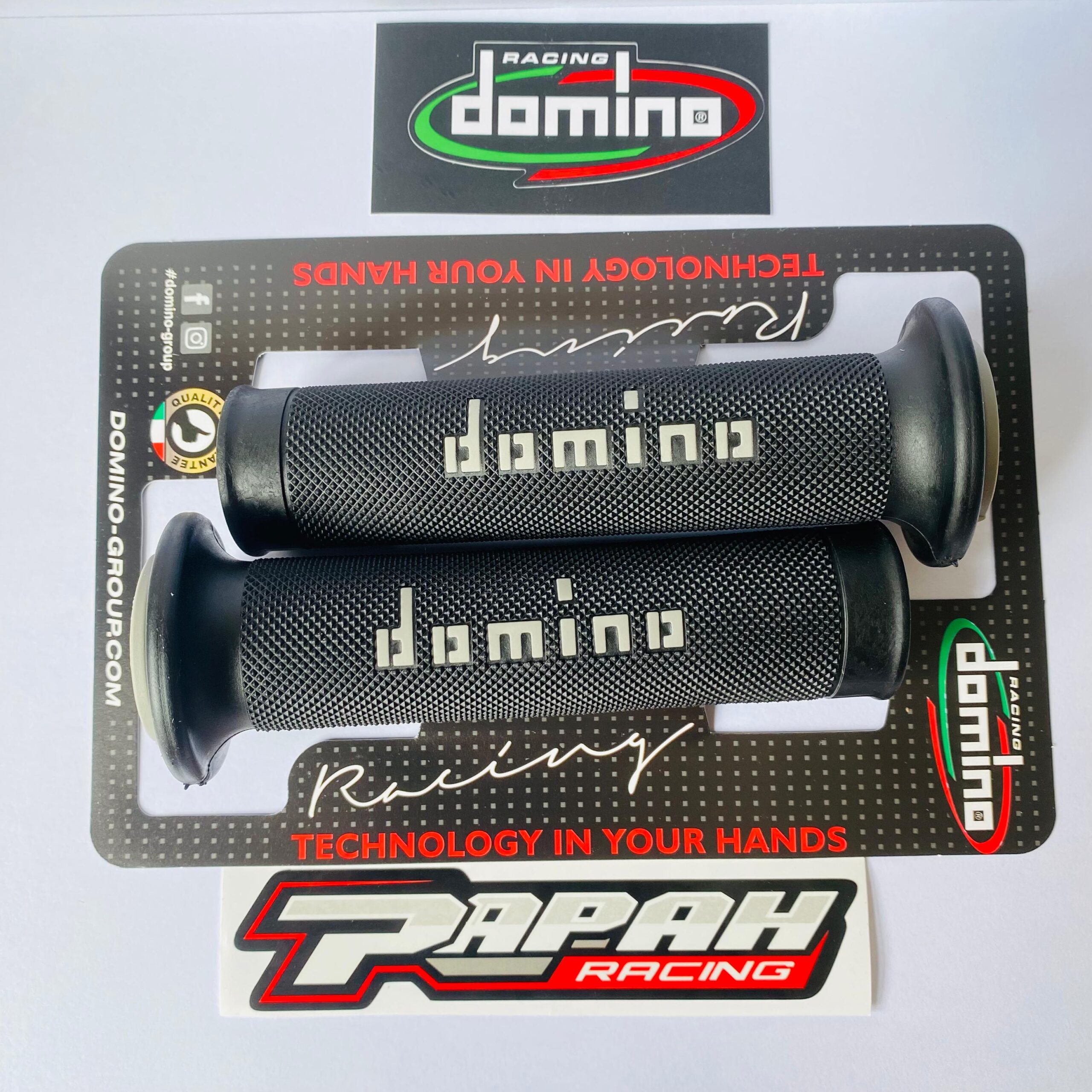 HANDGRIP GRIP DOMINO RACING BLACKGREY DOMINO - Gambar 2