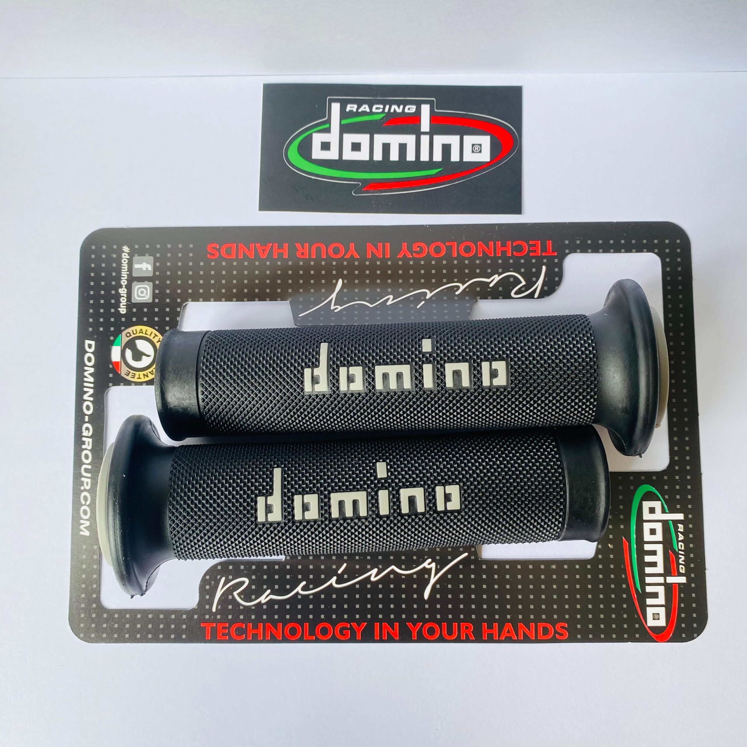 HANDGRIP GRIP DOMINO RACING BLACKGREY DOMINO - Gambar 3