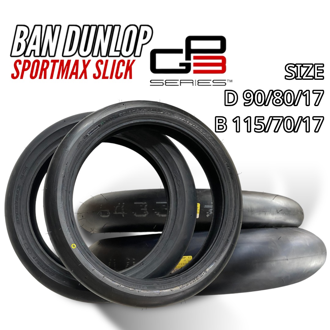 BAN DUNLOP SLICK MOTO3 SET DEPAN BELAKANG 70/80115/70-17 - Gambar 3