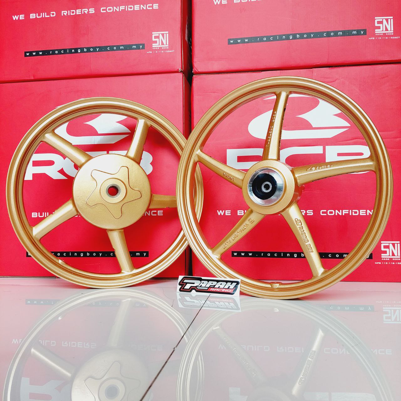 VELG RACING YAMAHA MIO RCB SP 522 GOLD 140-160 RING 14 - Gambar 2