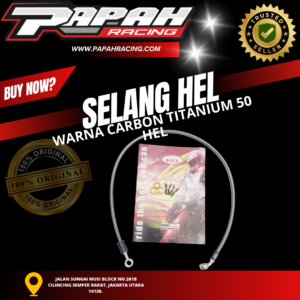 SELANG SLANG HEL WARNA CARBON TITANIUM 50MM HEL