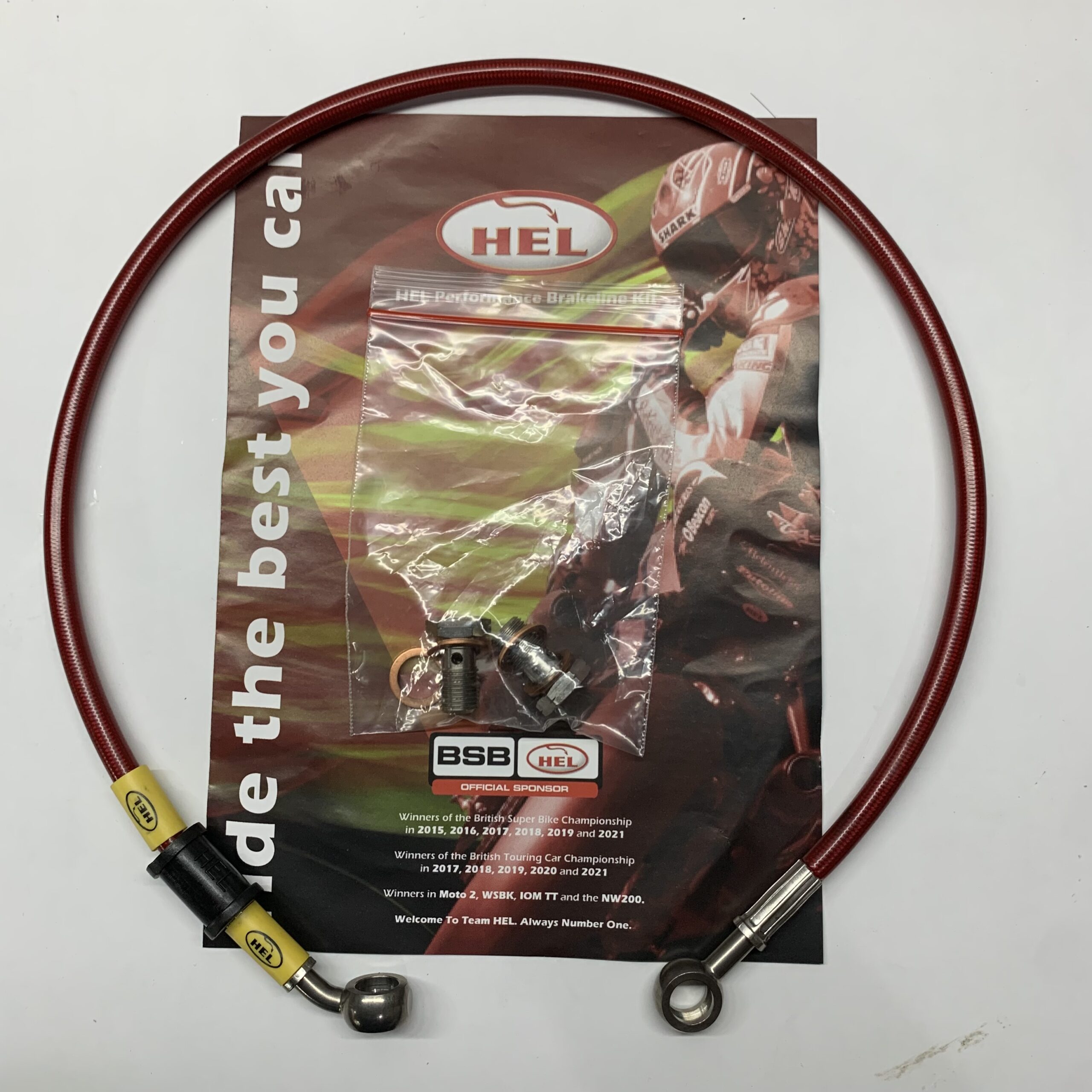 SELANG SLANG HEL WARNA CARBON MERAH 85MM HEL - Gambar 2