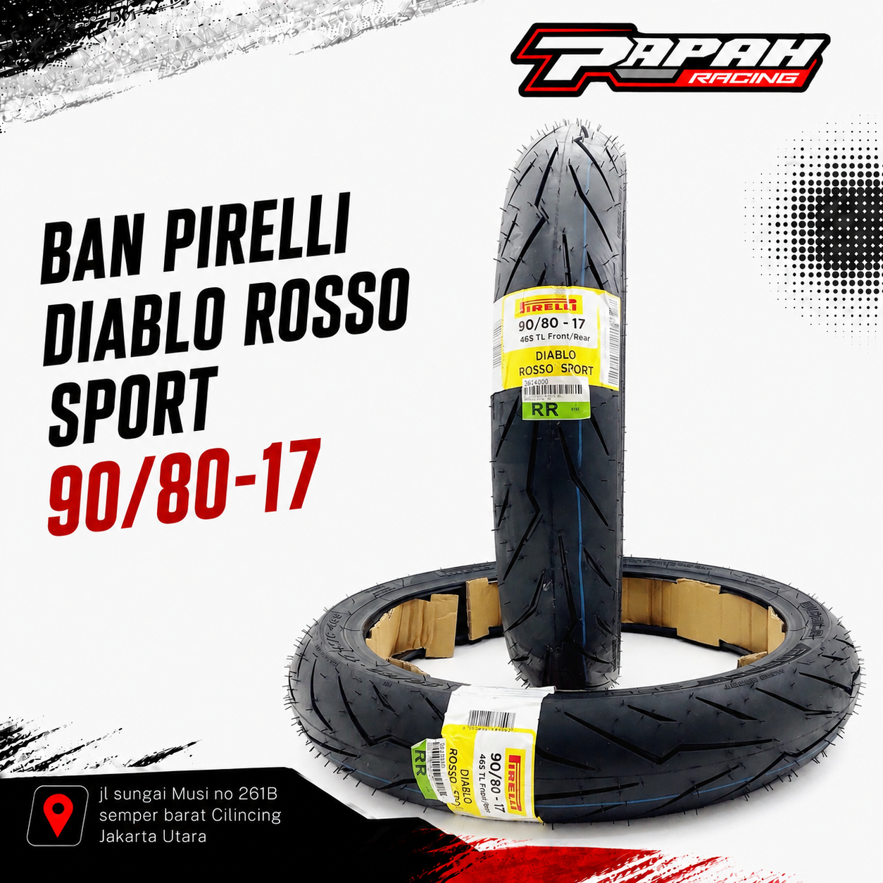 BAN PIRELLI DIABLO ROSSO SPORT 90/80-17