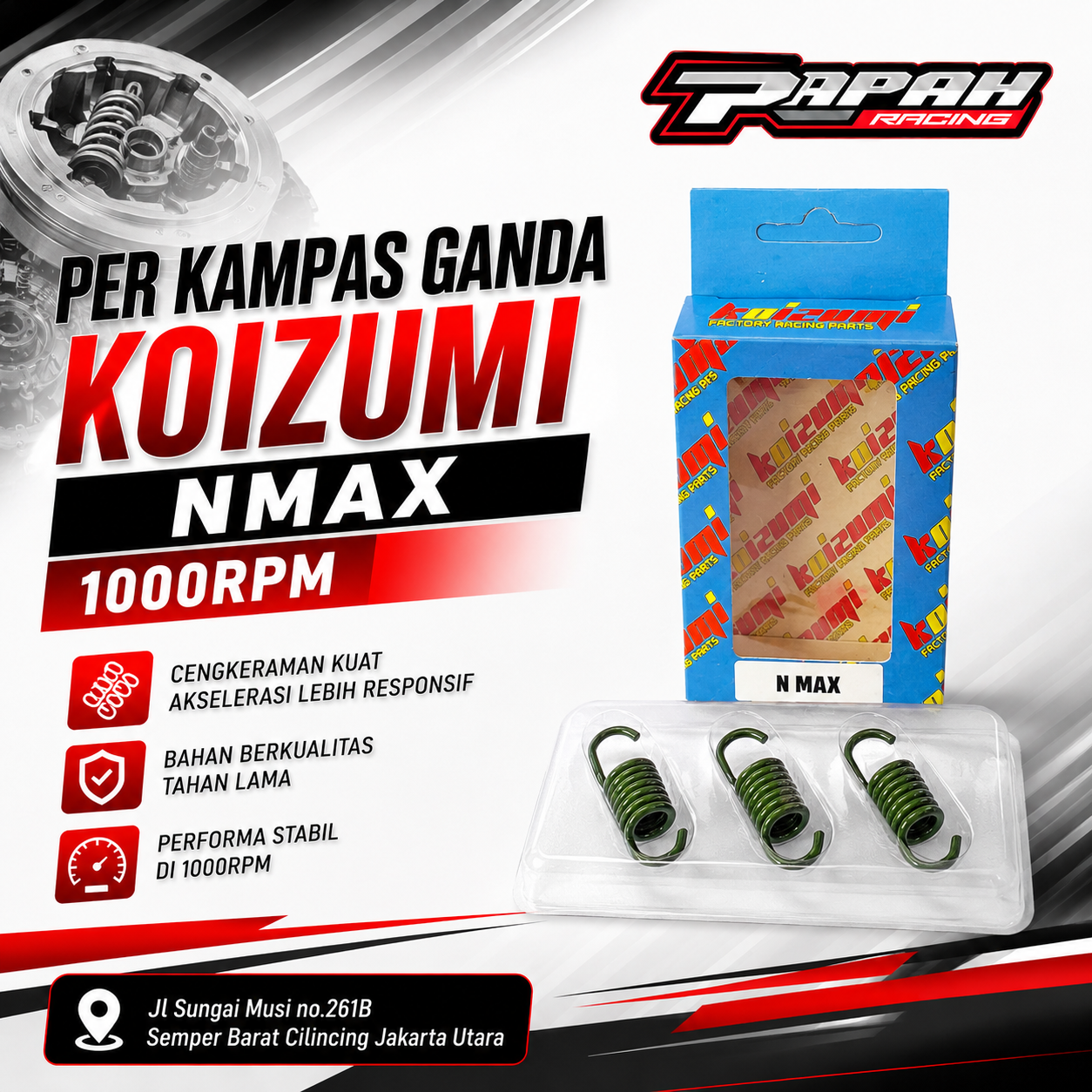 PER KAMPAS GANDA KOIZUMI NMAX 1000RPM