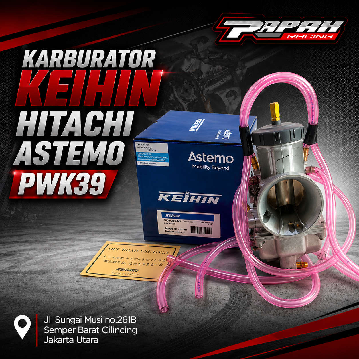 KARBU KARBURATOR KEIHIN HITACHI ASTEMO PWK39 PWK 39