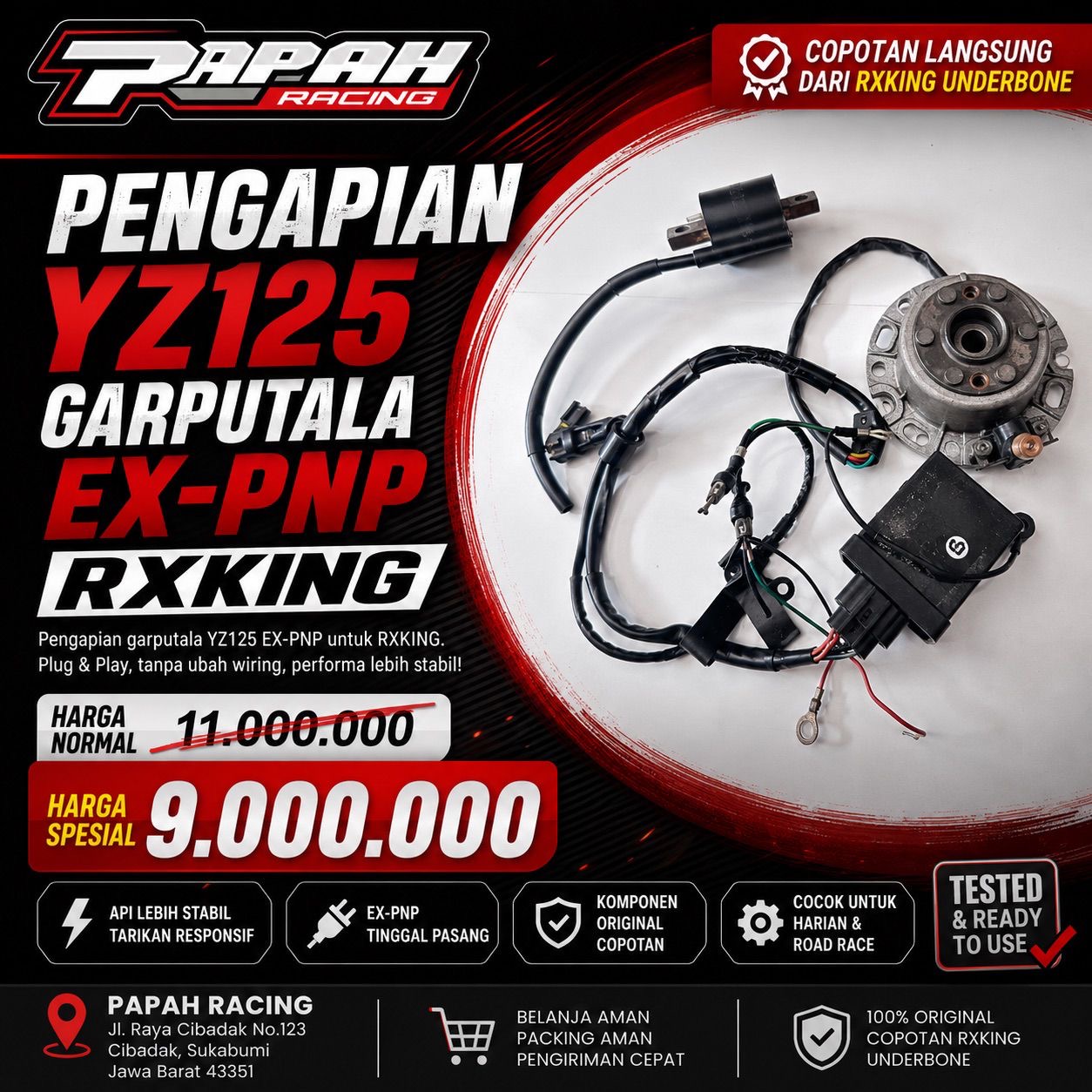PENGAPIAN YZ125 X-RXKING 2nd
