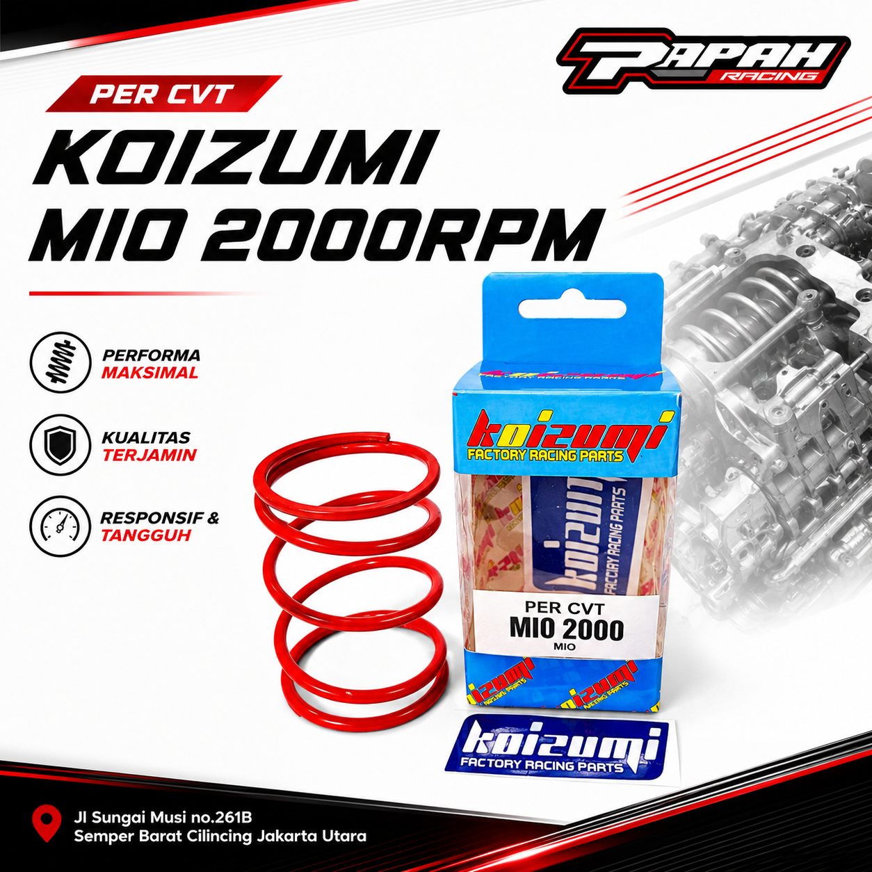 PER CVT KOIZUMI MIO 2000RPM