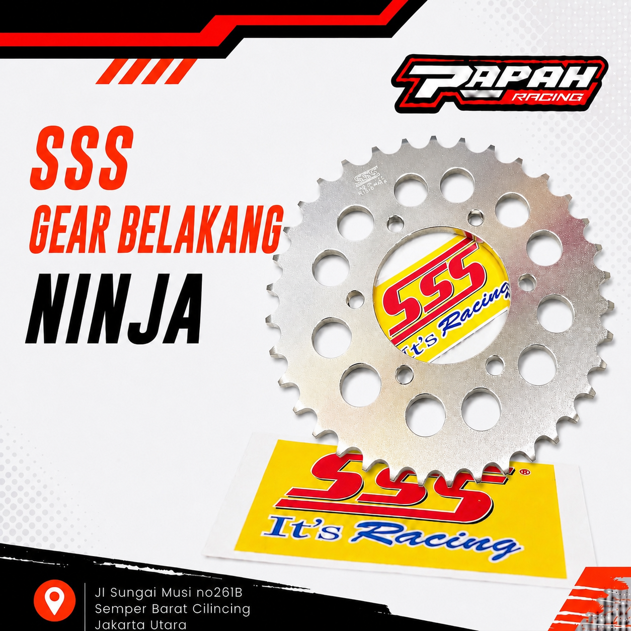 Sss gear belakang ninja 150 415 26T - 55T