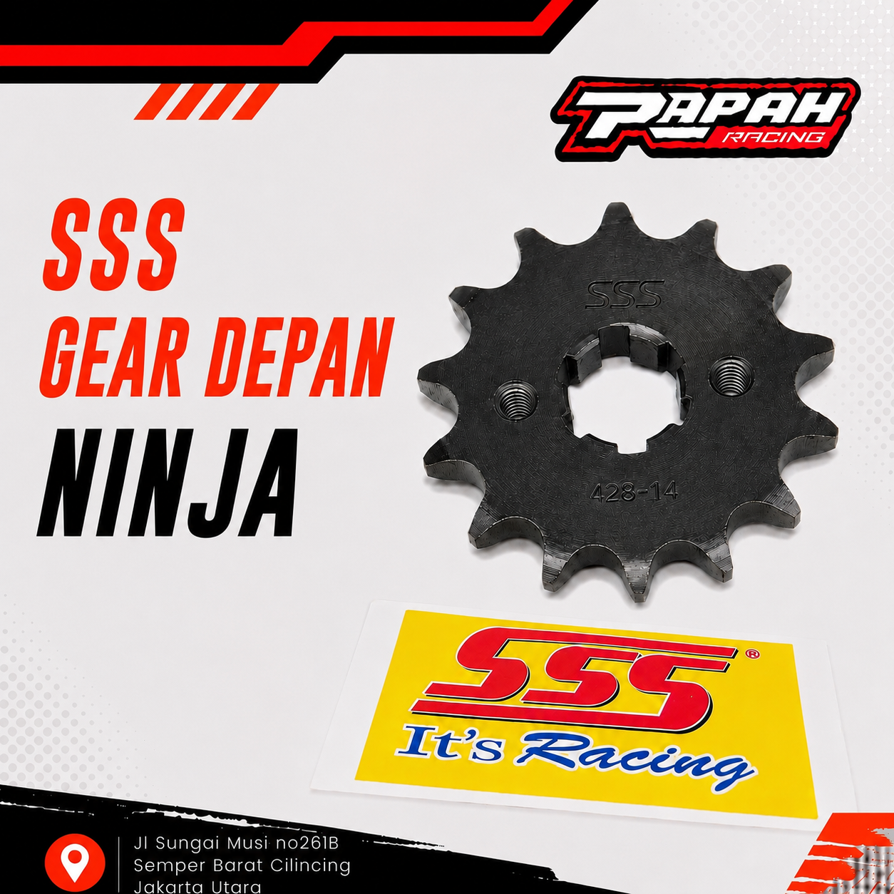 GEAR DEPAN SSS NINJA 428 14T 15T