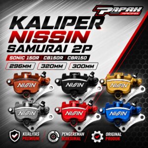 KALIPER NISSIN SAMURAI 2P SONIC 150R CB150R CBR150 296MM 320MM 300MM