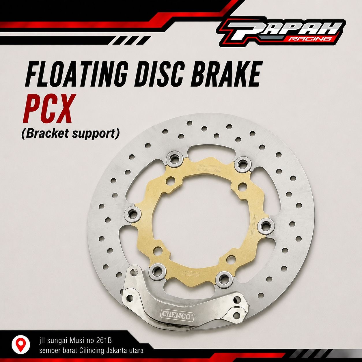 menjadi Floating Disc Brake PCX (Bracket support)