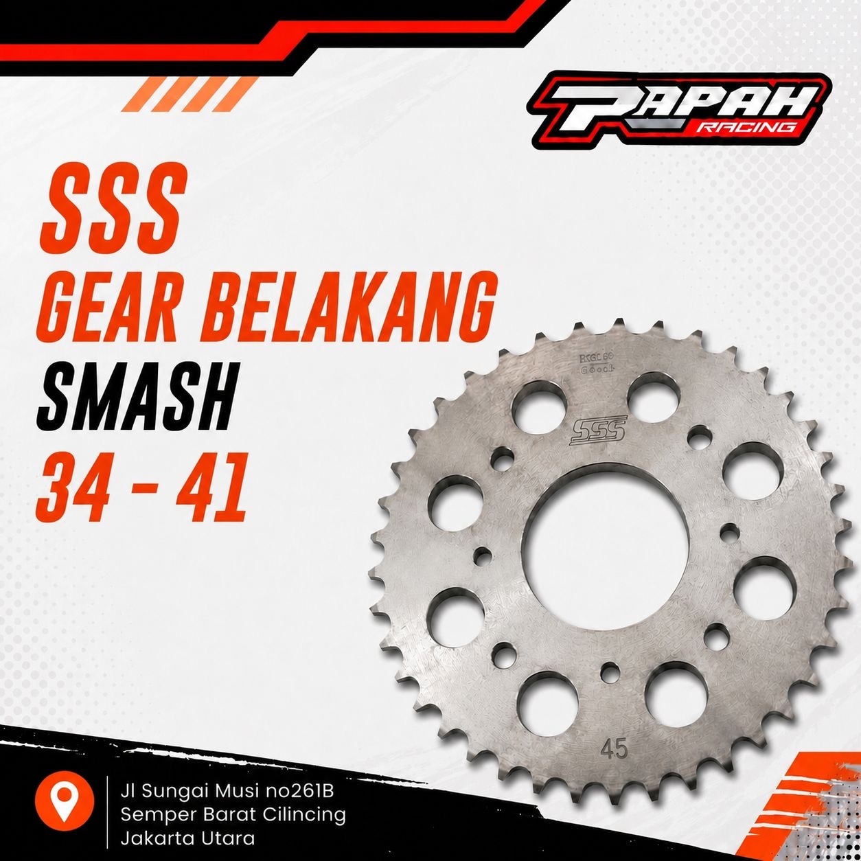 GEAR BELAKANG SSS SMASH 34-35-38-41T