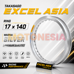 Velg Excel Takasago Silver 17x140 Original