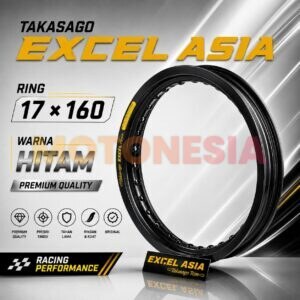 VELG EXCEL TAKASAGO HITAM 17x160 ORIGINAL - VEL MOTOR RACING RING 17