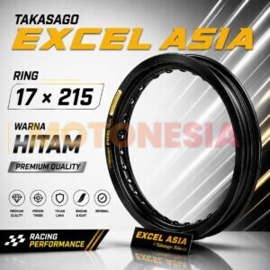 VELG EXCEL TAKASAGO HITAM 17x215 ORIGINAL – VELG MOTOR RACING RING 17