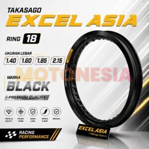VELG EXCEL TAKASAGO ASIA RING 18 BLACK / HITAM UKURAN 1.60 1.85 2.15 ORIGINAL