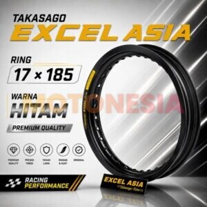 VELG EXCEL TAKASAGO HITAM 17x185 ORIGINAL -VELG MOTOR RACING RING 17