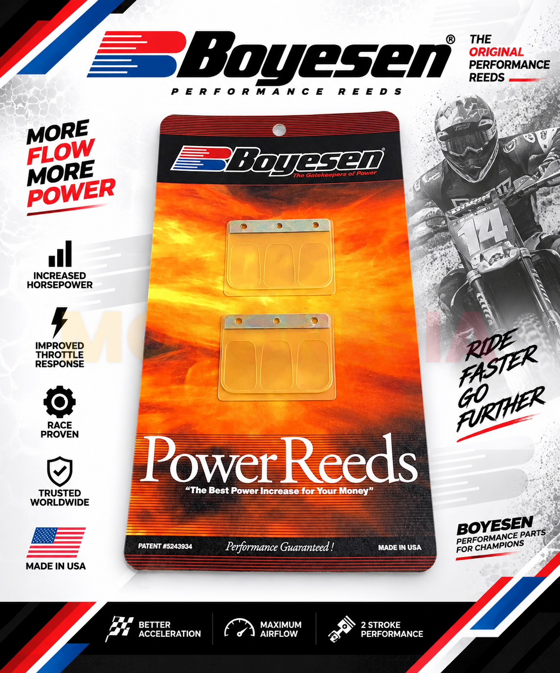DAUN MEMBRAN BOYESEN POWER REEDS KAWASAKI NINJA 150R RR ORIGINAL USA RACING 2T