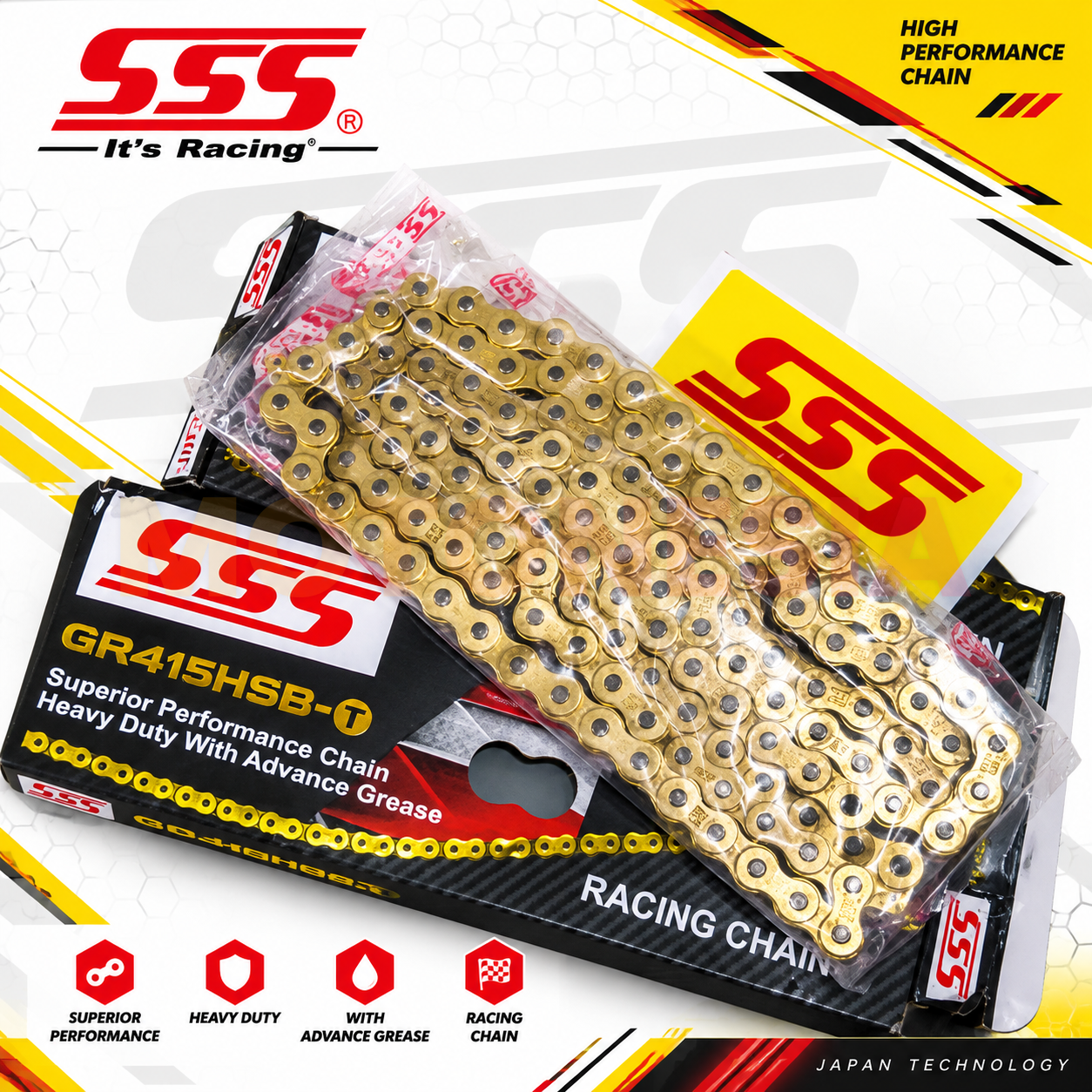 RANTAI MOTOR SSS HSBT GR415 PANJANG 120L - Gambar 2