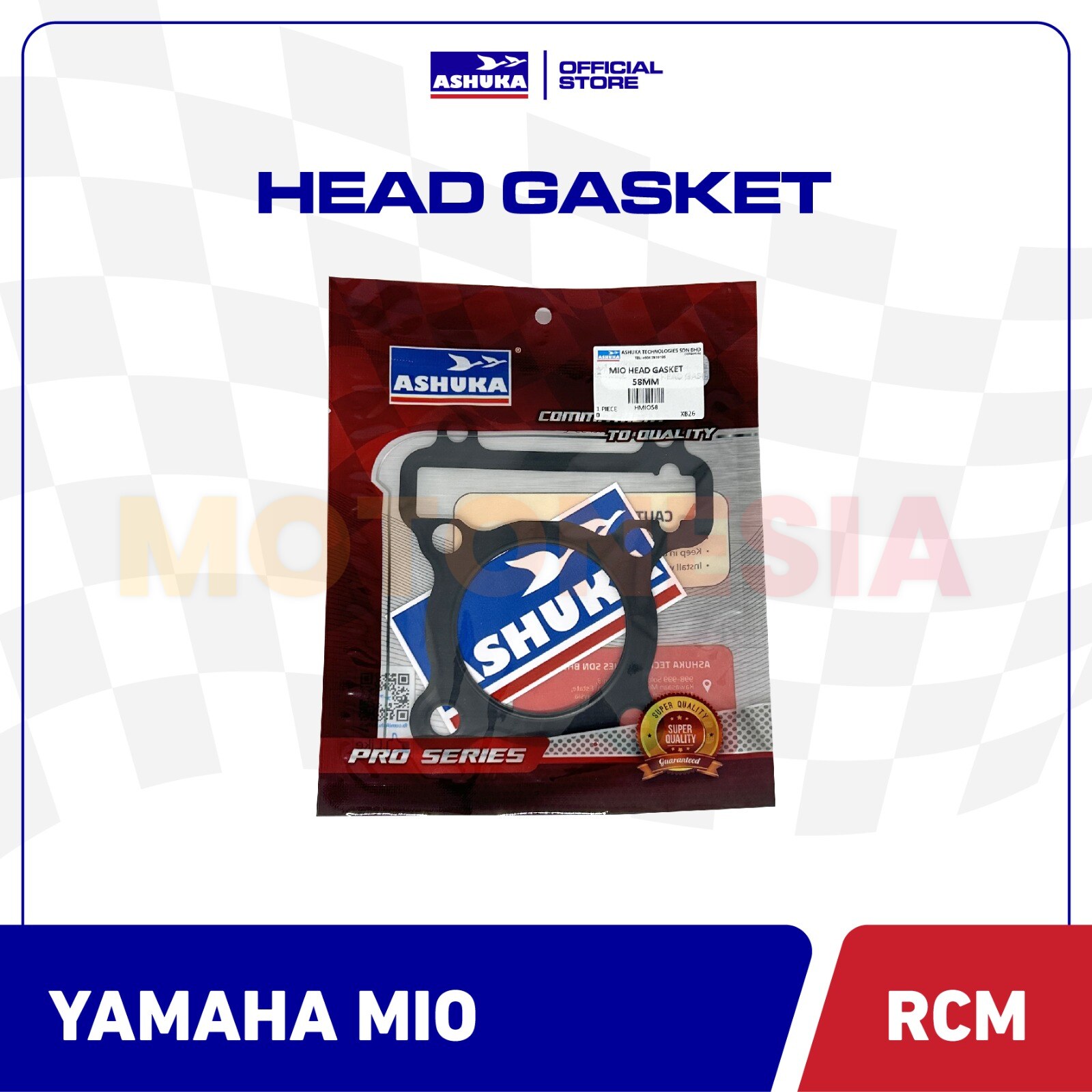 HEAD GASKET ASHUKA MOTOR YAMAHA MIO SIZE 58, 59, 61, 63 mm - Gambar 2