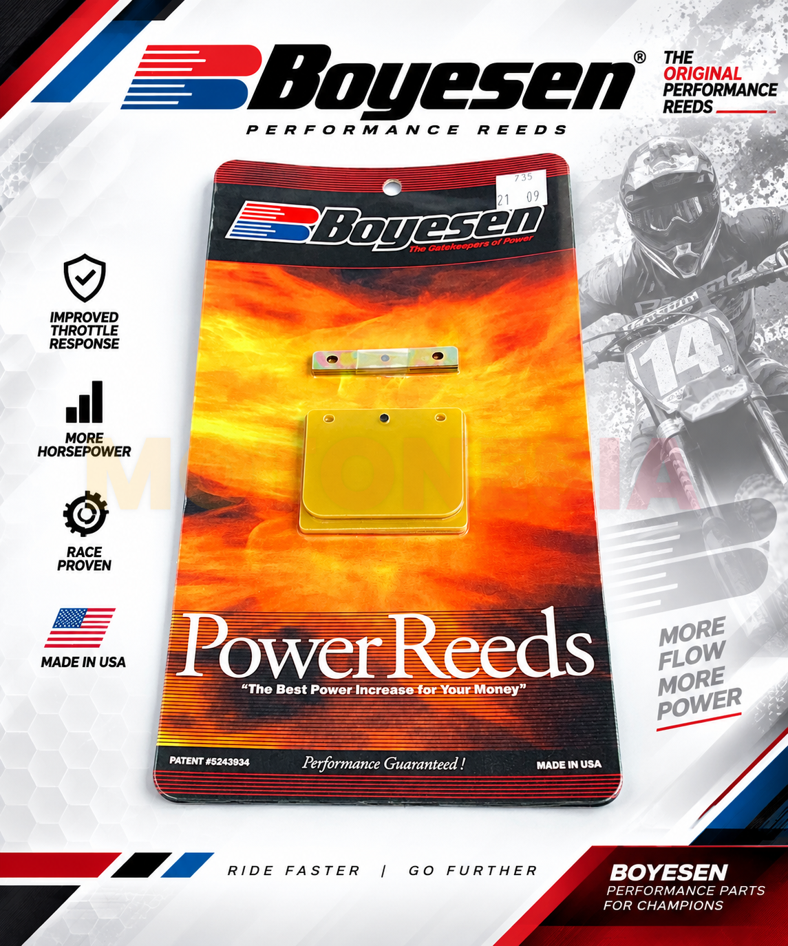 DAUN MEMBRAN BOYESEN POWER REEDS HONDA NSR 250 ORIGINAL USA