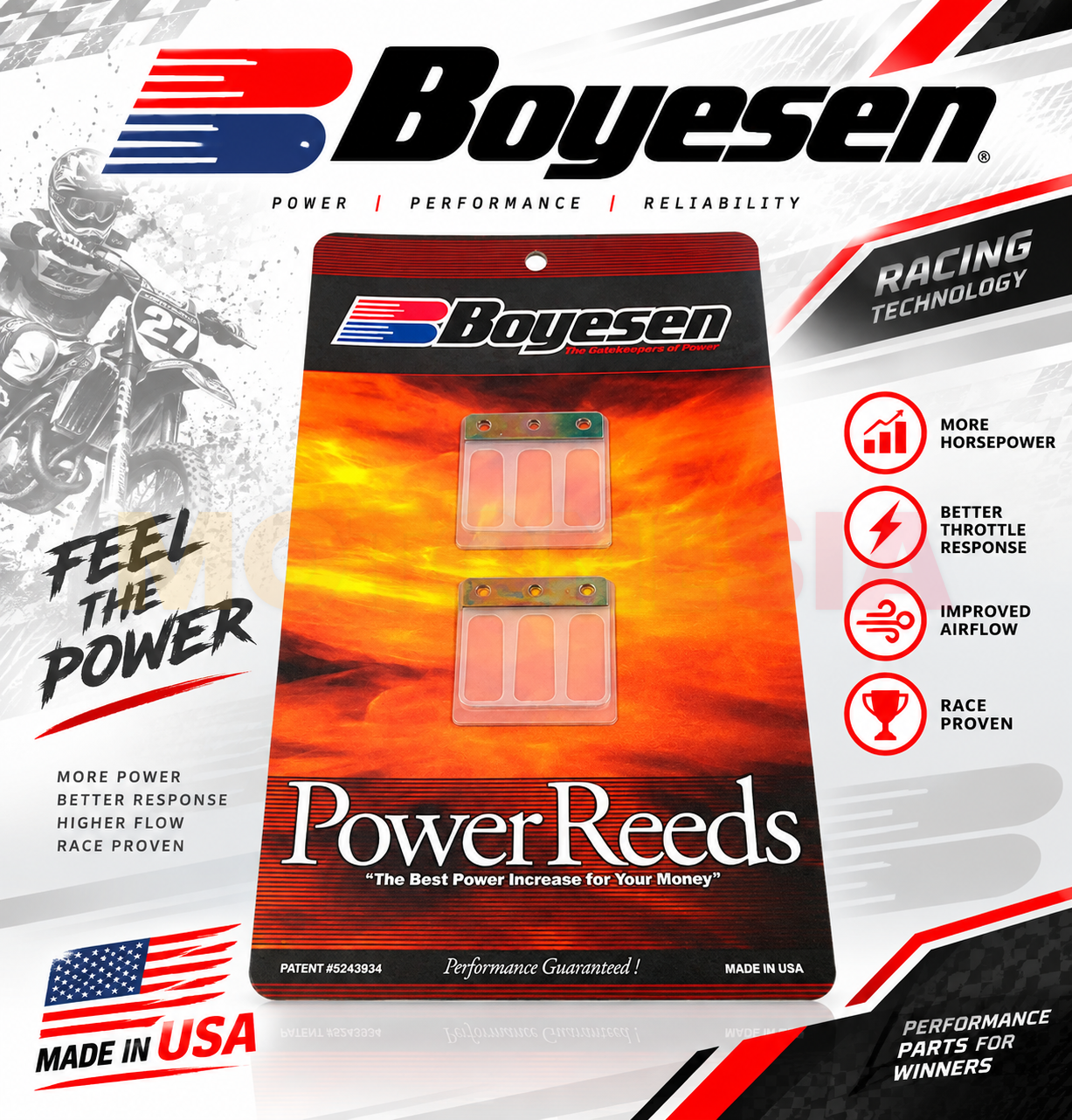 BOYESEN POWER REEDS DAUN MEMBRAN SUZUKI SATRIA 2T